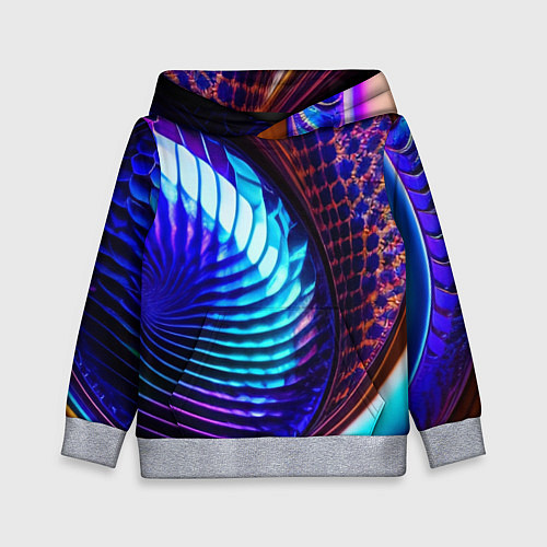 Детская толстовка Неоновый водоворот / 3D-Меланж – фото 1