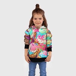 Толстовка-худи детская Сладкая жизнь, цвет: 3D-черный — фото 2