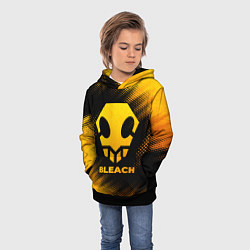 Толстовка-худи детская Bleach - gold gradient, цвет: 3D-черный — фото 2