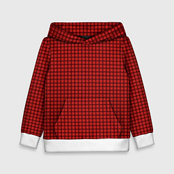 Детская толстовка Мелкая красная клетка