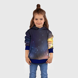 Толстовка-худи детская Космическое полотно, цвет: 3D-синий — фото 2