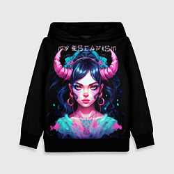 Толстовка-худи детская Fantasy girl - my escapism, цвет: 3D-черный