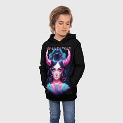 Толстовка-худи детская Fantasy girl - my escapism, цвет: 3D-черный — фото 2