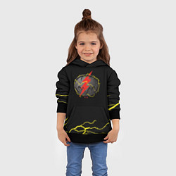 Толстовка-худи детская Flash and Batman logo, цвет: 3D-черный — фото 2