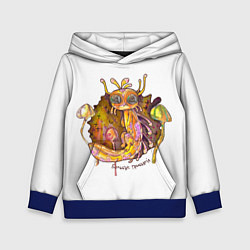 Толстовка-худи детская Бульбус грибной, цвет: 3D-синий