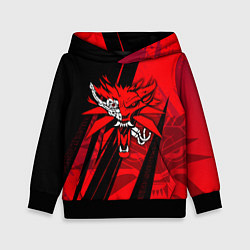 Толстовка-худи детская Кибер - ведьмак, цвет: 3D-черный