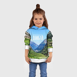 Толстовка-худи детская Домбай, цвет: 3D-белый — фото 2
