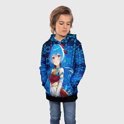 Толстовка-худи детская Геншин Импакт: Гань Юй Персонаж, цвет: 3D-черный — фото 2