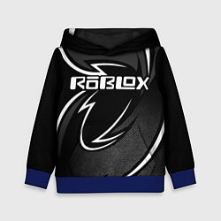 Толстовка-худи детская Роблокс - белая линия, цвет: 3D-синий