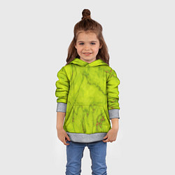 Толстовка-худи детская Abstraction green, цвет: 3D-меланж — фото 2