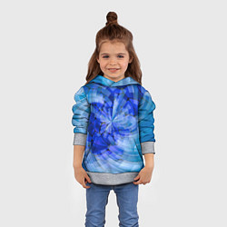 Толстовка-худи детская Геометрическое цунами, цвет: 3D-меланж — фото 2