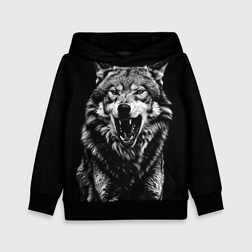 Детская толстовка Злой волчара / 3D-Черный – фото 1