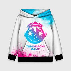 Толстовка-худи детская Tomodachi Game neon gradient style, цвет: 3D-черный