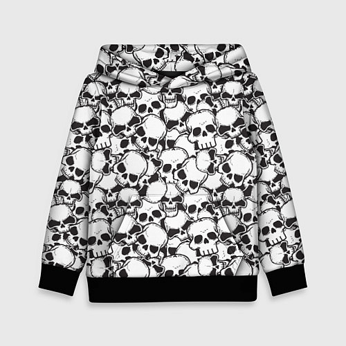 Детская толстовка Черепа - смерть / 3D-Черный – фото 1