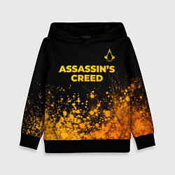 Толстовка-худи детская Assassins Creed - gold gradient: символ сверху, цвет: 3D-черный