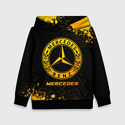 Толстовка-худи детская Mercedes - gold gradient, цвет: 3D-черный