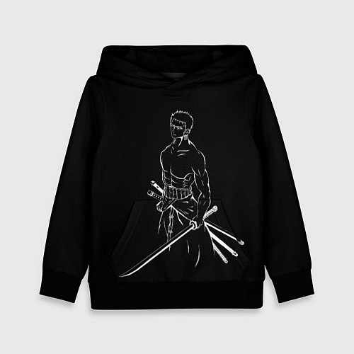 Детская толстовка Roronoa Zoro - One Piece / 3D-Черный – фото 1