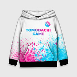 Толстовка-худи детская Tomodachi Game neon gradient style: символ сверху, цвет: 3D-черный