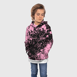 Толстовка-худи детская Блэкпинк - автографы, цвет: 3D-белый — фото 2