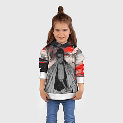 Толстовка-худи детская Самурай Сюнсуй Кьёраку - Блич, цвет: 3D-белый — фото 2