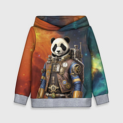 Толстовка-худи детская Панда-космонавт - стимпанк, цвет: 3D-меланж