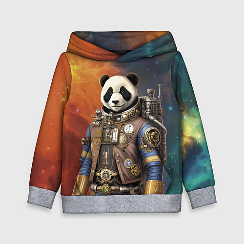 Детская толстовка Панда-космонавт - стимпанк / 3D-Меланж – фото 1