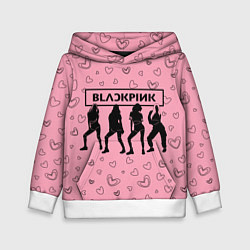 Толстовка-худи детская Blackpink силуэт, цвет: 3D-белый