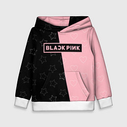 Толстовка-худи детская Blackpink - hearts and stars, цвет: 3D-белый