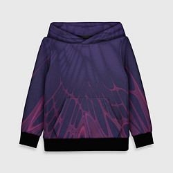 Толстовка-худи детская Лучи - фиолетовый и розовый - Хуф и Ся, цвет: 3D-черный