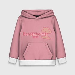 Толстовка-худи детская Barbenheimer PINK EDITION, цвет: 3D-белый