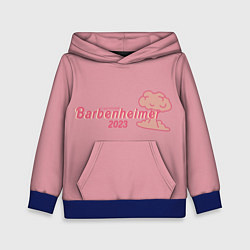 Толстовка-худи детская Barbenheimer PINK EDITION, цвет: 3D-синий