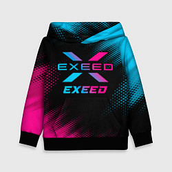 Толстовка-худи детская Exeed - neon gradient, цвет: 3D-черный