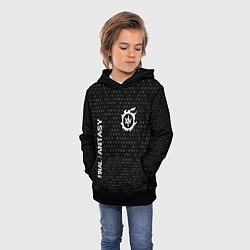 Толстовка-худи детская Final Fantasy glitch на темном фоне: надпись, симв, цвет: 3D-черный — фото 2