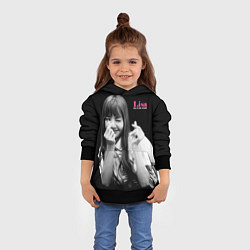 Толстовка-худи детская Blackpink Lisa Sign of love, цвет: 3D-черный — фото 2