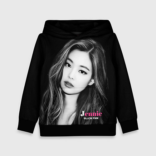 Детская толстовка Jennie Kim Blackpink / 3D-Черный – фото 1