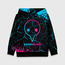 Толстовка-худи детская Evangelion - neon gradient, цвет: 3D-черный