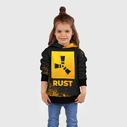 Толстовка-худи детская Rust - gold gradient, цвет: 3D-черный — фото 2
