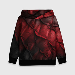 Толстовка-худи детская Black red texture, цвет: 3D-черный