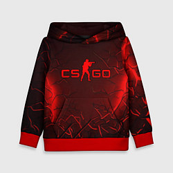 Толстовка-худи детская CSGO logo dark red, цвет: 3D-красный