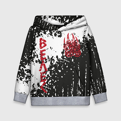 Детская толстовка Лапа медведя / 3D-Меланж – фото 1