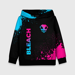 Толстовка-худи детская Bleach - neon gradient: надпись, символ, цвет: 3D-черный