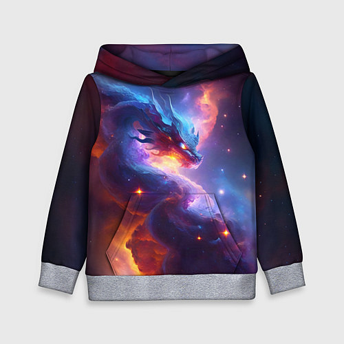Детская толстовка Туманность дракона / 3D-Меланж – фото 1