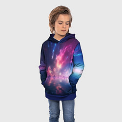 Толстовка-худи детская Space and islands, цвет: 3D-синий — фото 2
