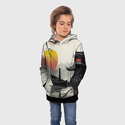 Толстовка-худи детская Красота Японии, цвет: 3D-черный — фото 2