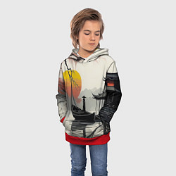 Толстовка-худи детская Красота Японии, цвет: 3D-красный — фото 2