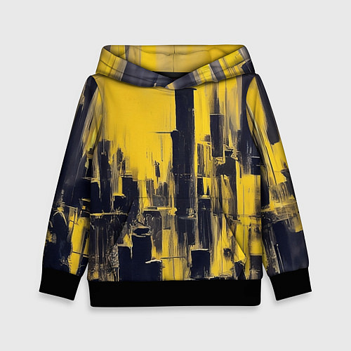 Детская толстовка Большой нарисованный город / 3D-Черный – фото 1