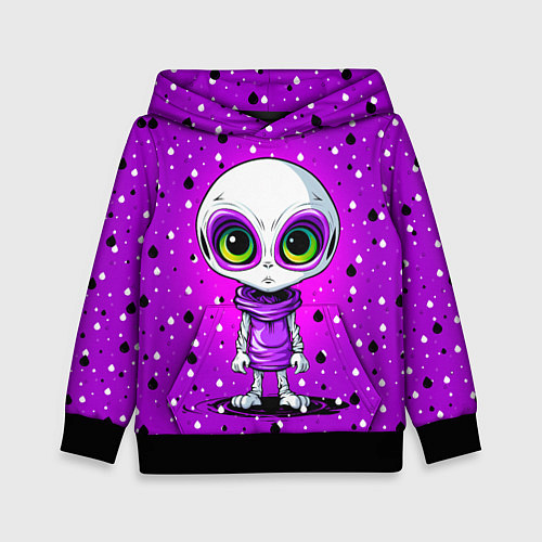 Детская толстовка Alien - purple color / 3D-Черный – фото 1