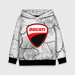 Толстовка-худи детская Ducati - потресканная земля, цвет: 3D-черный