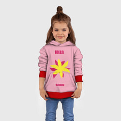 Толстовка-худи детская Ибица - Испания, цвет: 3D-красный — фото 2