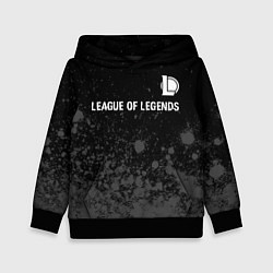 Толстовка-худи детская League of Legends glitch на темном фоне: символ св, цвет: 3D-черный